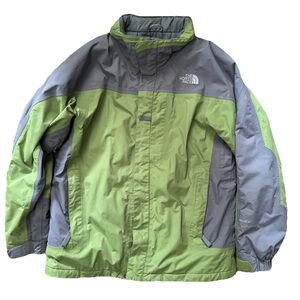 The North Face Hyvent Ski Jacket XL Insulated Parka Green Gray Puffer
